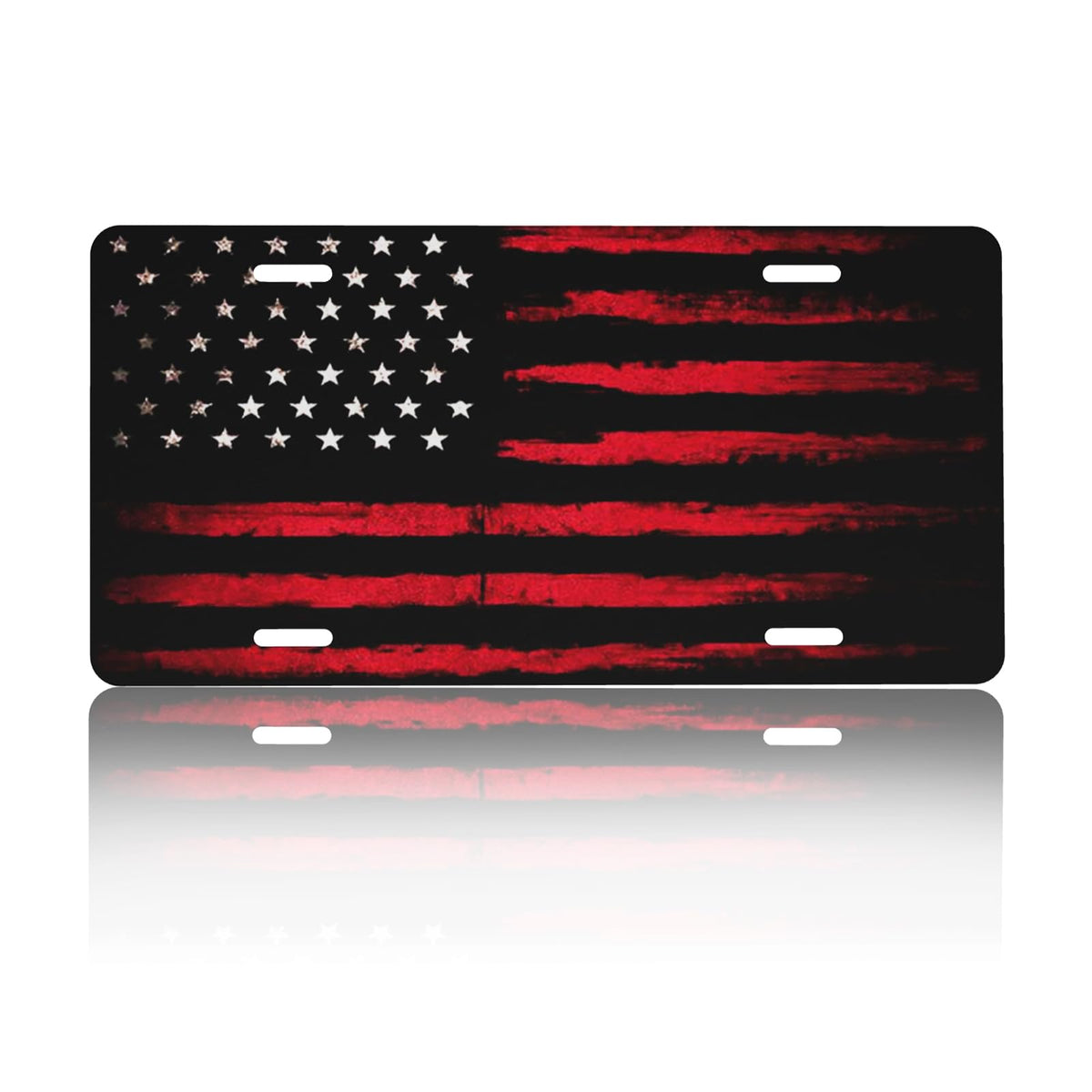 CTVSLFU front plate front view showing bold black red flag and instant style