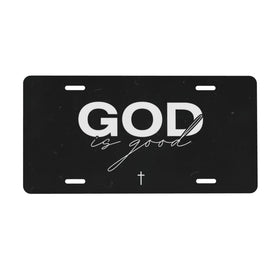 CTVSLFU front view plate showing God is Good design and durable finish