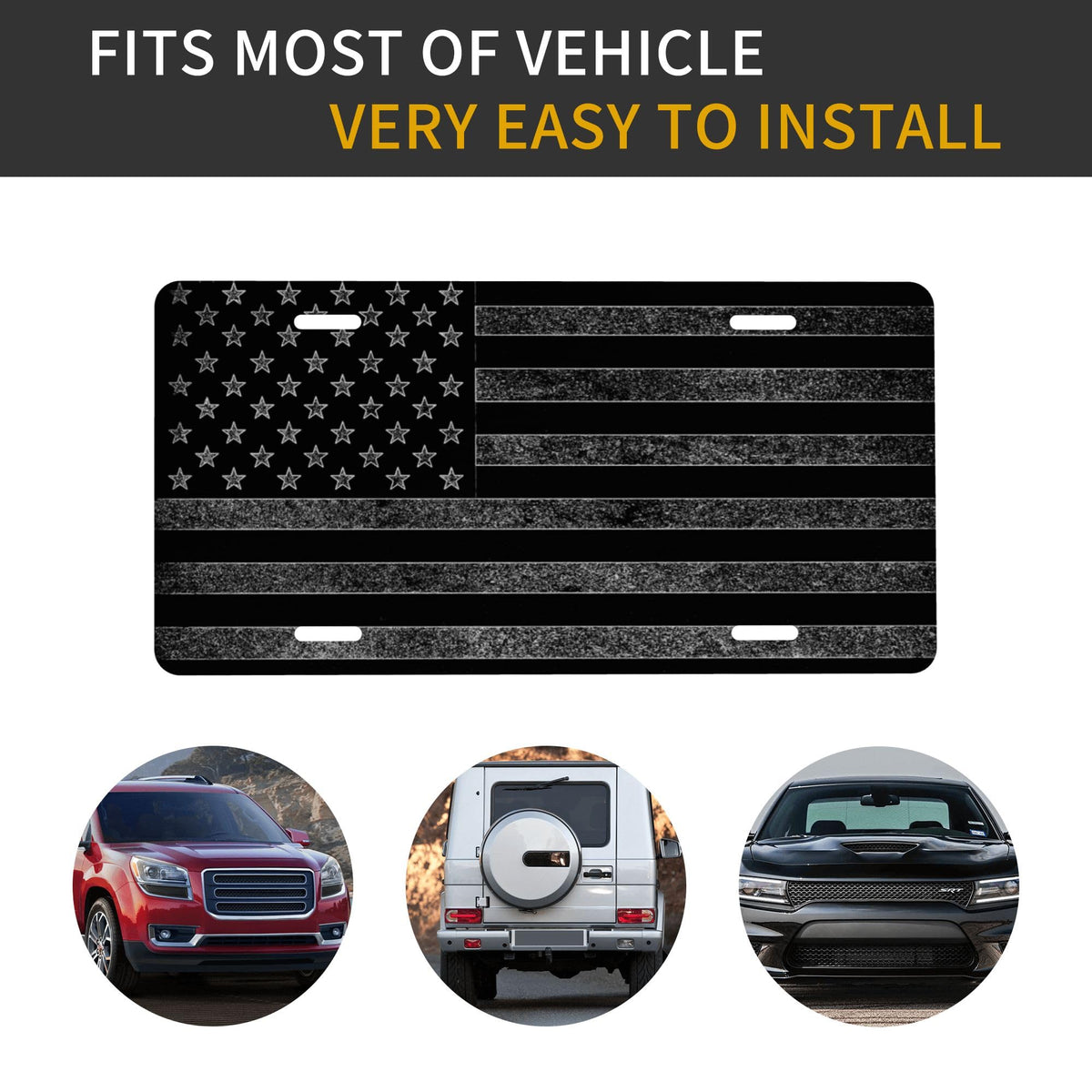 CTVSLFU mounted on sedan front demonstrating easy installation and clean fit