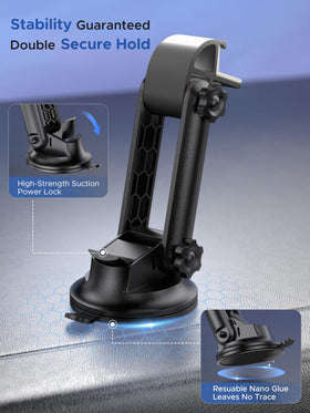 cuarko mounted on dashboard demonstrates safe driving visibility