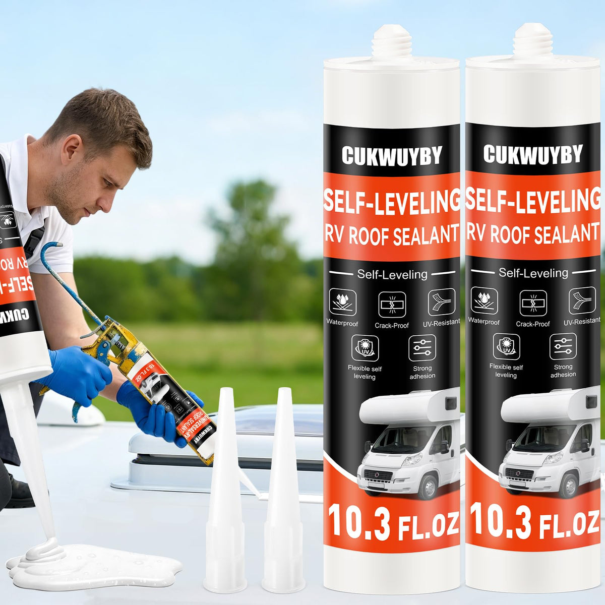CUKWUYBY front packaging showing two sealant tubes and product labeling for quick identification and convenience