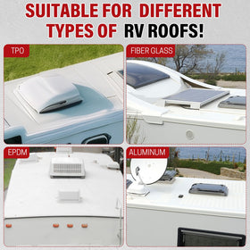 CUKWUYBY wide RV tape roll at seam edge showcasing quick reinforcement and leak prevention
