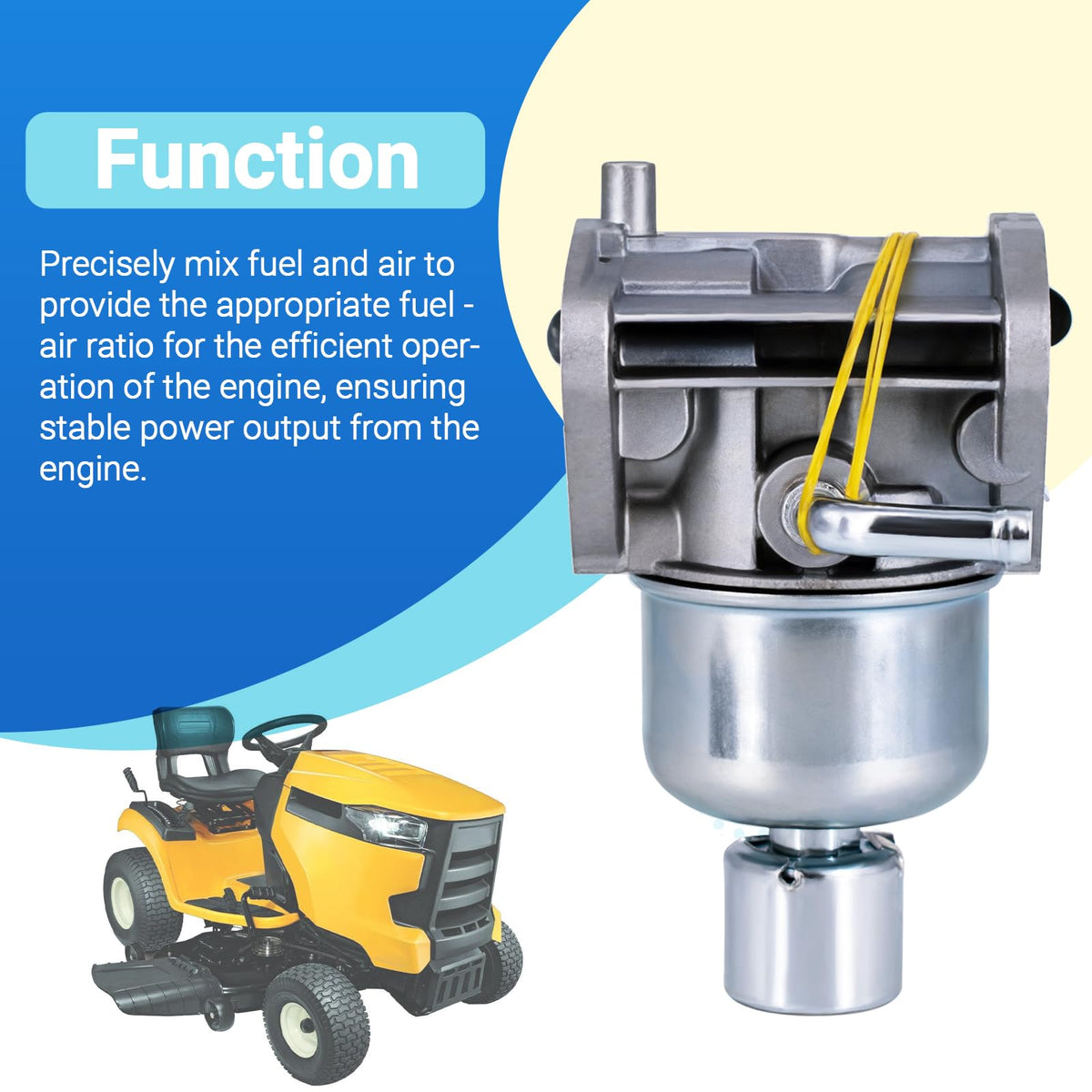 CULMKARI carburetor installed on Kohler engine illustrating correct alignment