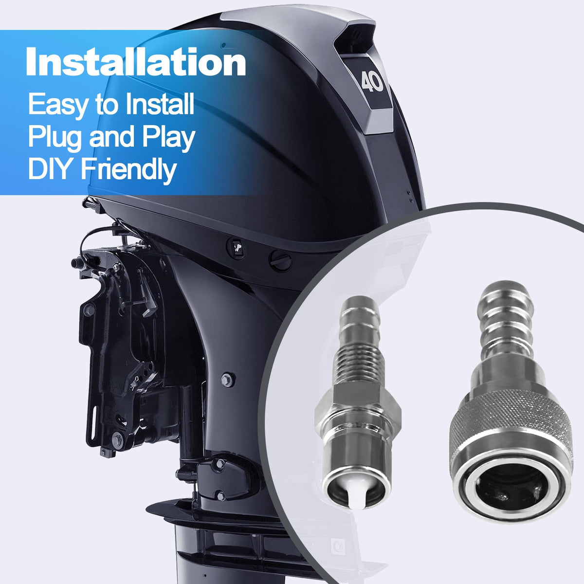 CULMKARI installed on an outboard demonstrating direct-fit ease of use