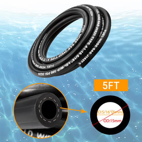 CULMKARI hose installed on a boat engine showing reliable routing and secure fit benefits