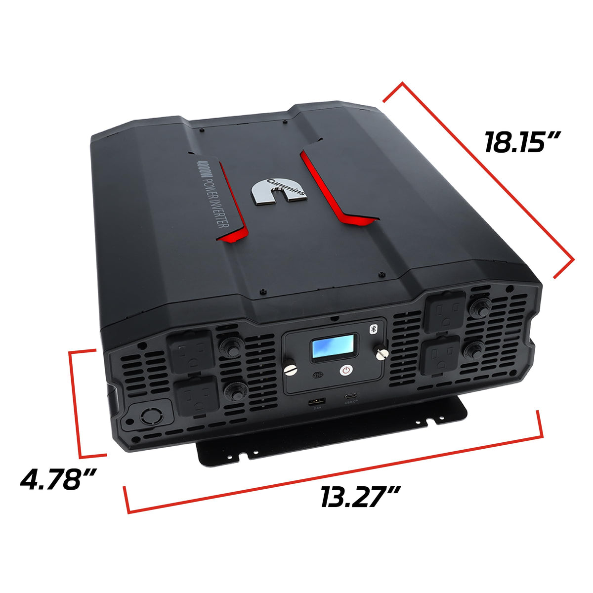 Cummins inverter connected cables to battery, safe fast installation benefit