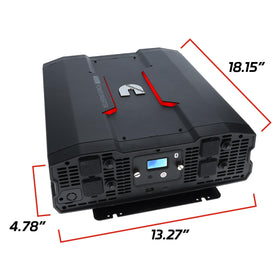 Cummins inverter connected cables to battery, safe fast installation benefit