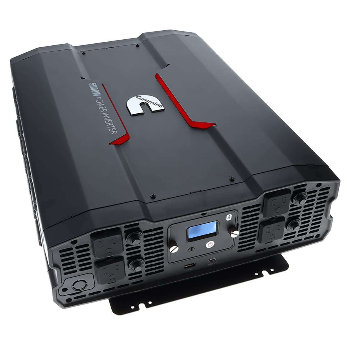 Cummins CMN5000W front panel showing outlets and controls for easy access and safety