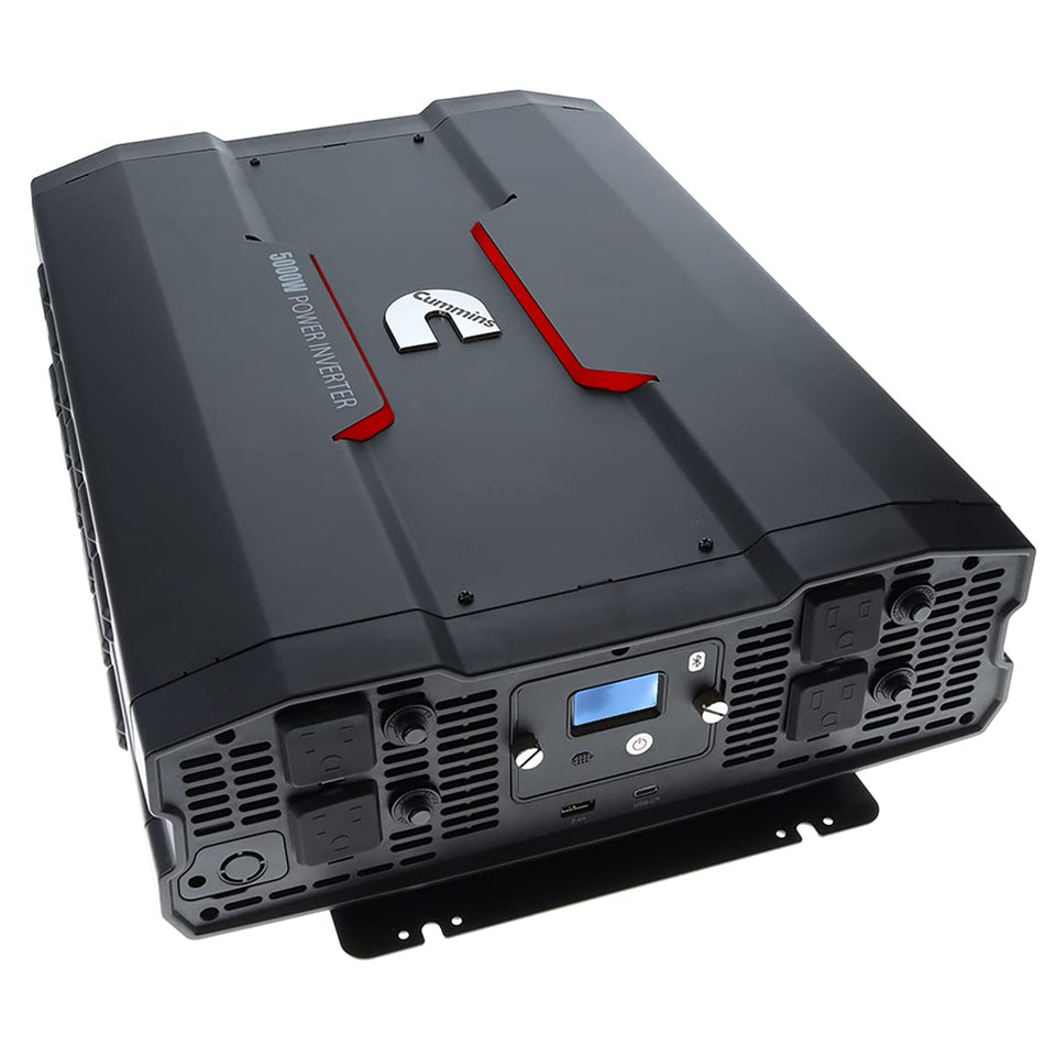 Cummins CMN5000W front panel showing outlets and controls for easy access and safety