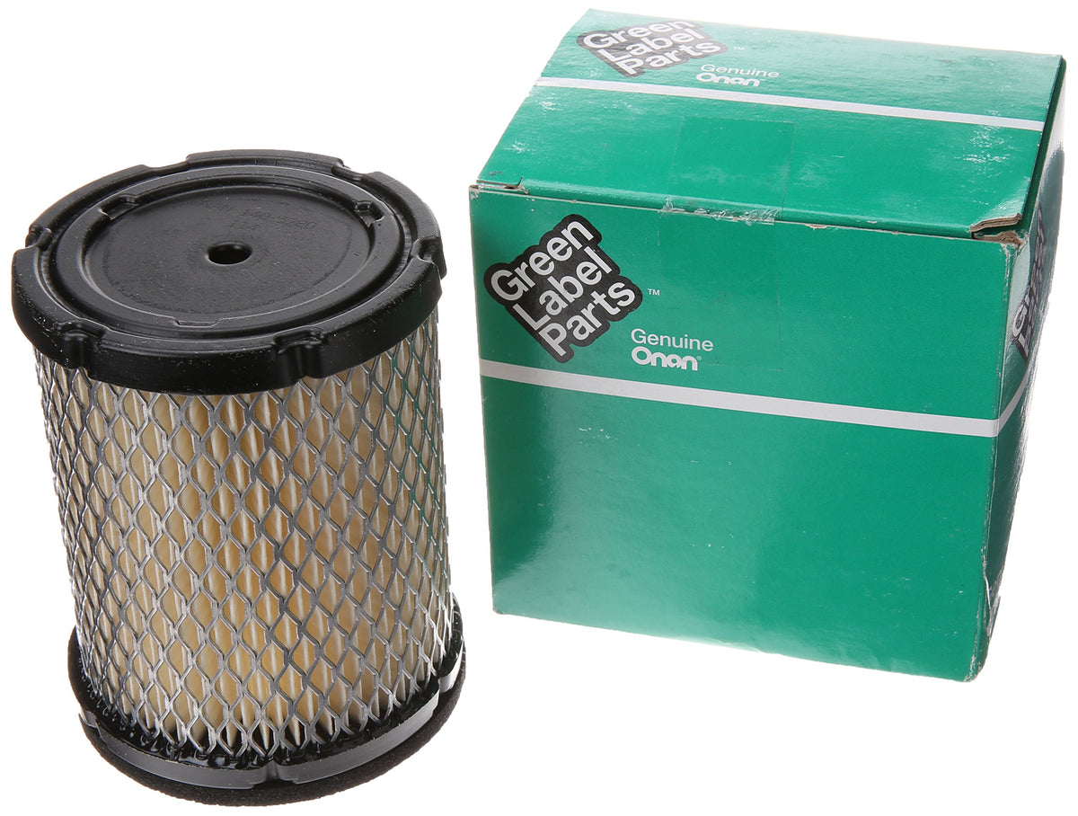 Cummins Onan air filter front view showing part and clean fit benefits