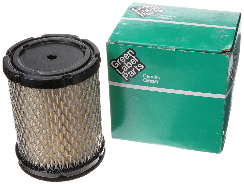 Cummins Onan air filter front view showing part and clean fit benefits