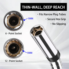 Cupbunny 3/8" drive Cr-V handle in use for durable torque transfer
