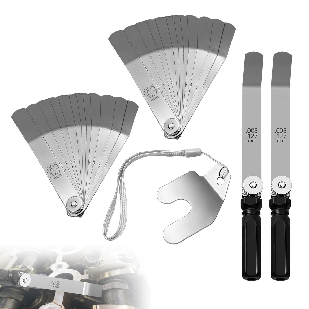 CuraceQ front packaging showing tool and gauge set for quick identification and confidence