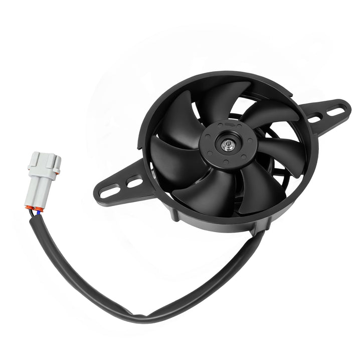CuraceQ front view of 4-inch radiator fan showing compact design and cooling benefit