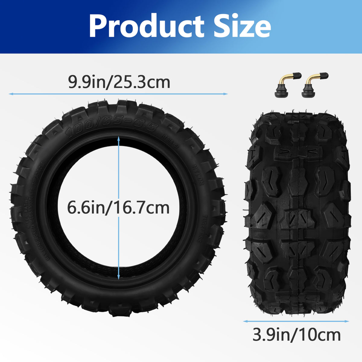 CuraceQ sidewall detail showing reinforced rubber and brand marking benefit