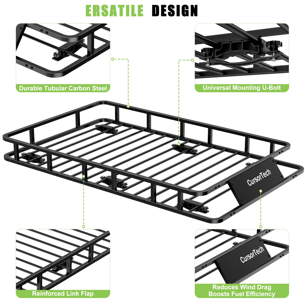 CursorTech mounted on SUV carrying gear showing easy installation and extra storage benefit