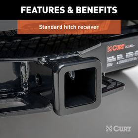 CURT 13193 installed under van profile illustrating low-profile clean appearance