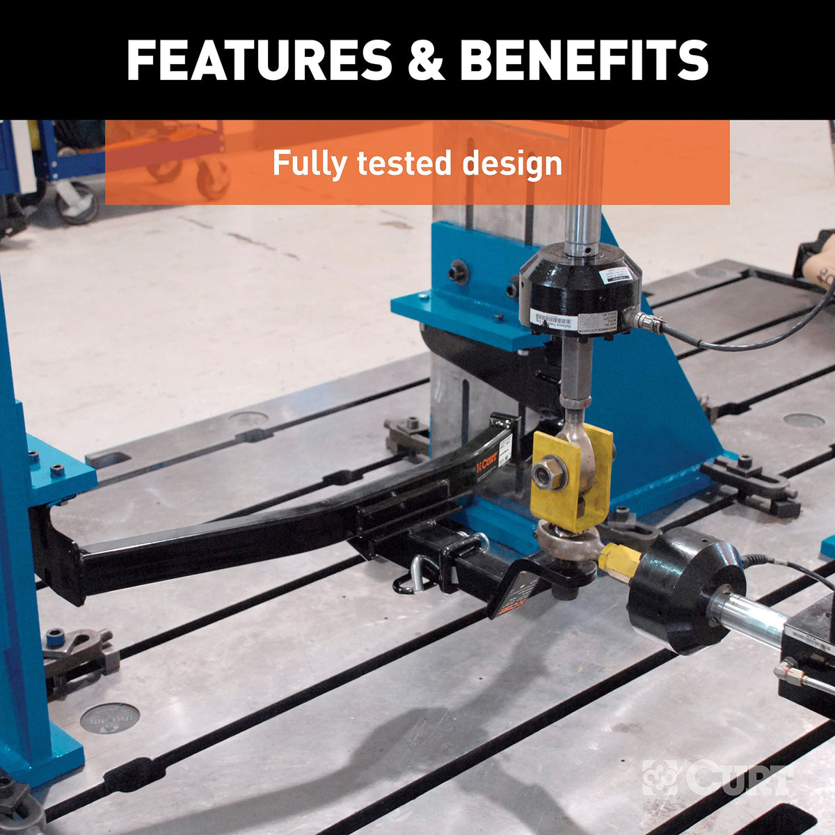 CURT 13193 with weight distribution hardware example showing improved stability