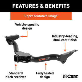 CURT precision weld detail on hitch showing strength and durable construction