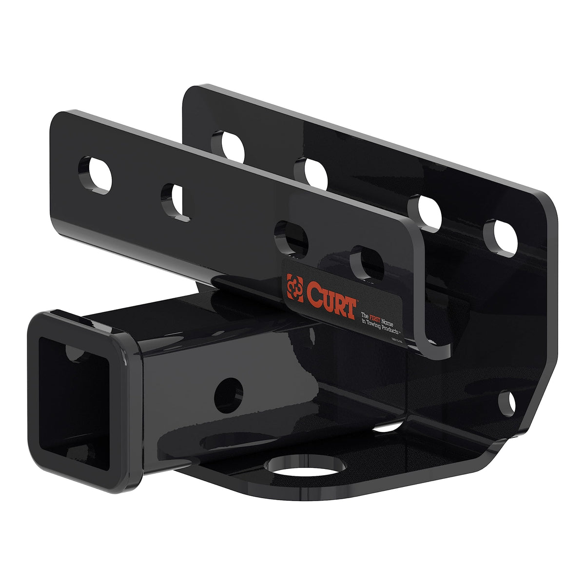 CURT front view of 2 inch receiver showing robust fit and towing readiness