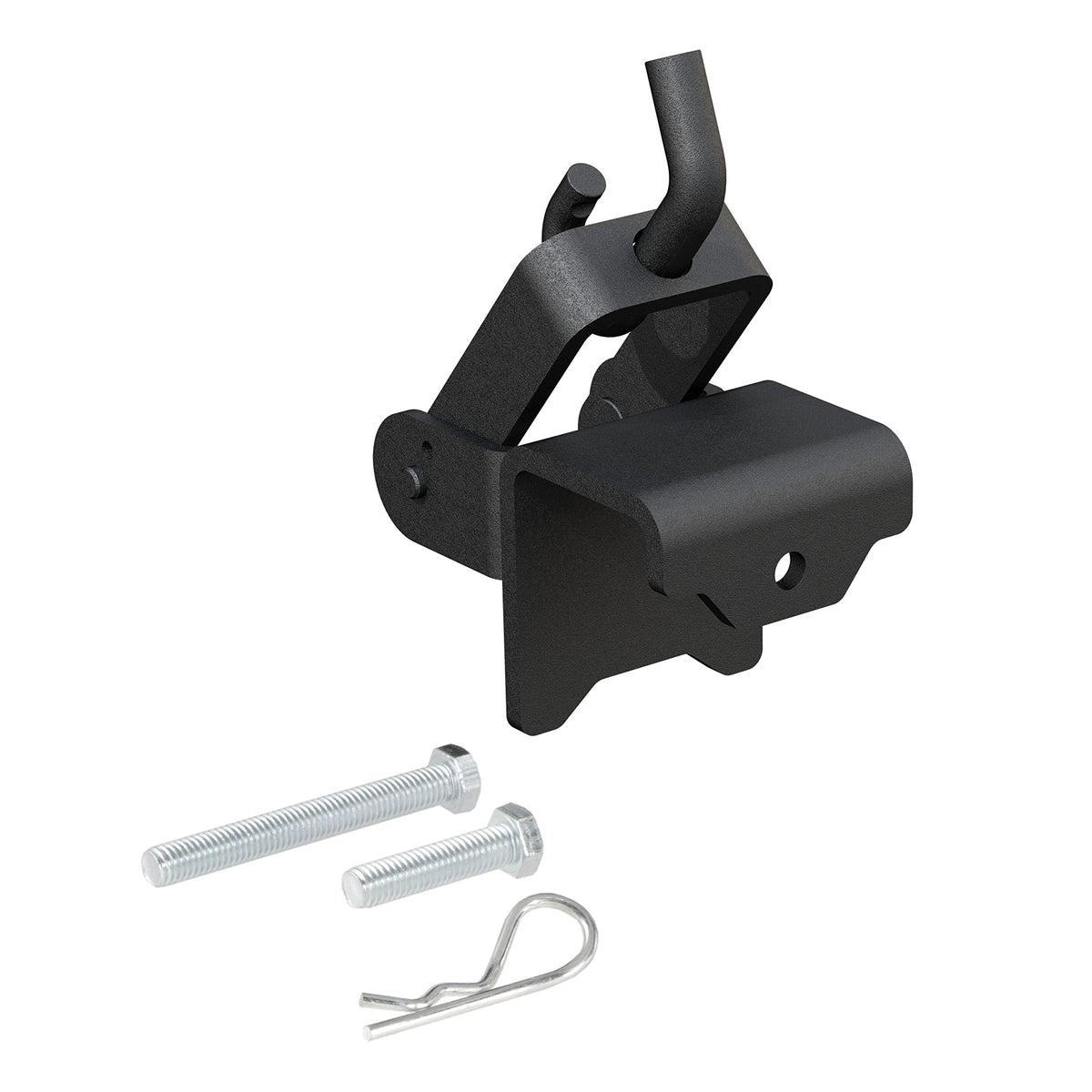 CURT 17008 front view bracket showing bolt-on mounting and secure fit benefit