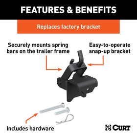 CURT 17008 installed with spring bar demonstrating correct hookup and stability