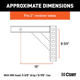CURT 17120 close-up of vertical holes showing spacing for precise leveling