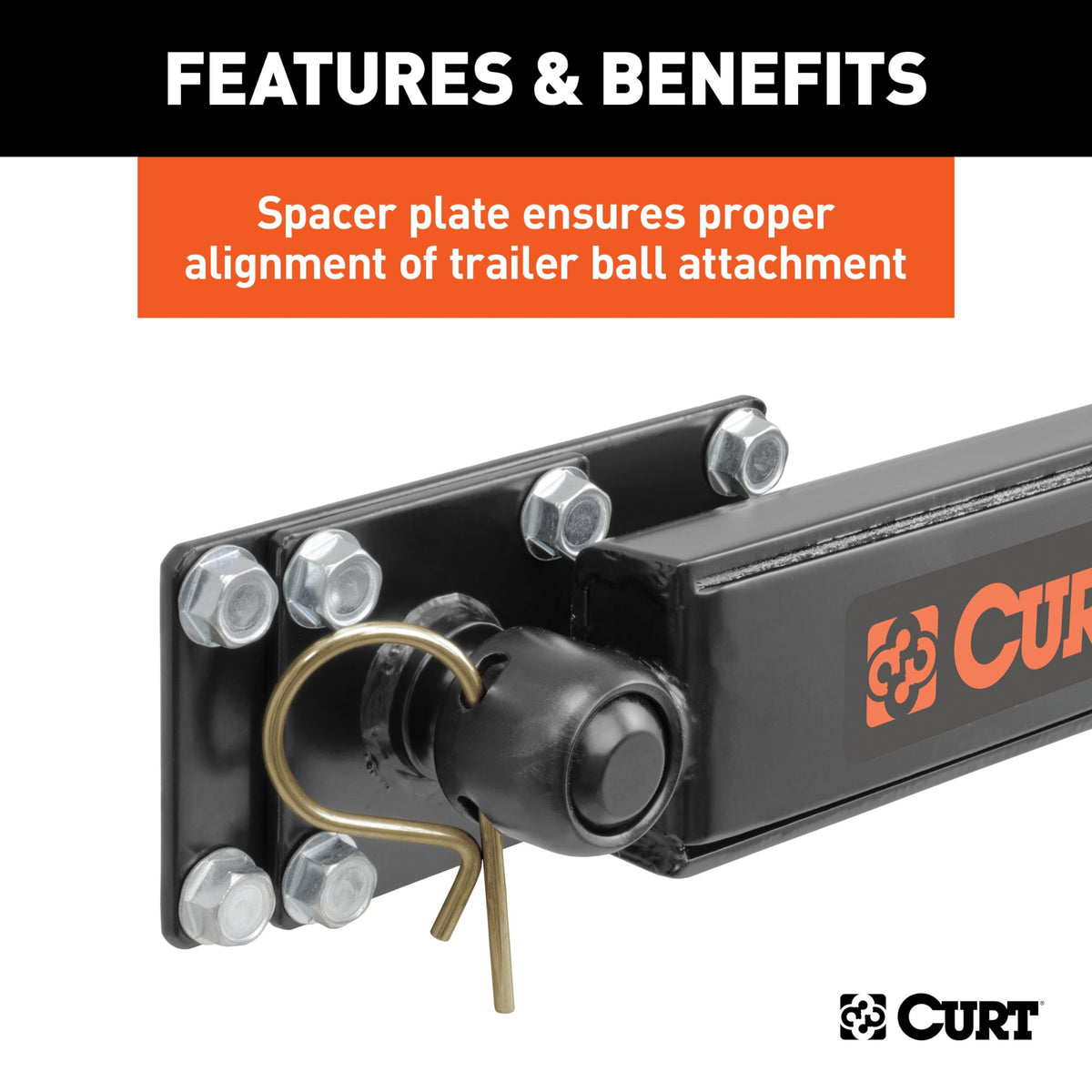 CURT sway control installed on trailer frame showing reduced lateral movement while towing