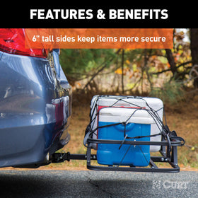 CURT carrier mounted on vehicle showing easy installation benefit