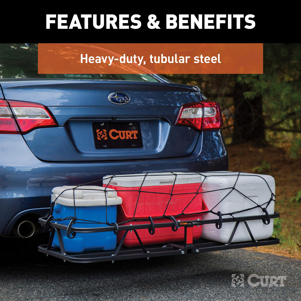 CURT reflector and powder-coat finish showing durability and visibility benefit