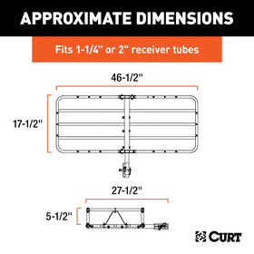 CURT side profile highlighting 6-inch tall sides for secure transport benefit