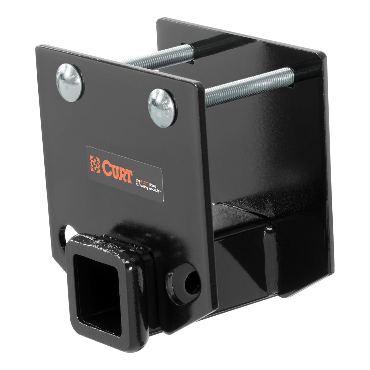 CURT 19100 front view showing receiver and sturdy construction benefit durability