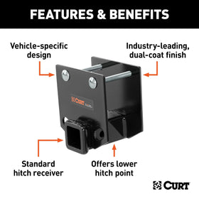 CURT 19100 mounted on RV bumper showing fit and added cargo capability