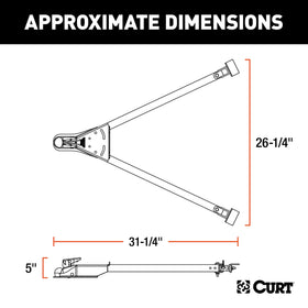 CURT 19745 close-up of 2 inch coupler demonstrating sturdy connection