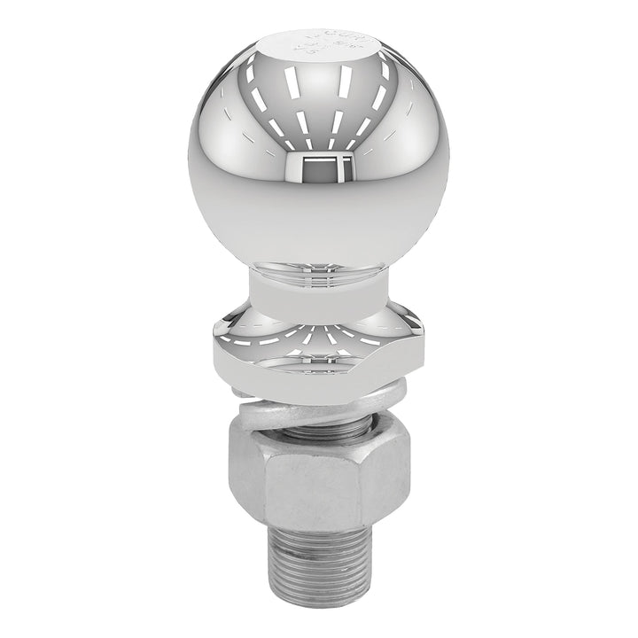 CURT front view showing ball and hardware; durable connection benefit