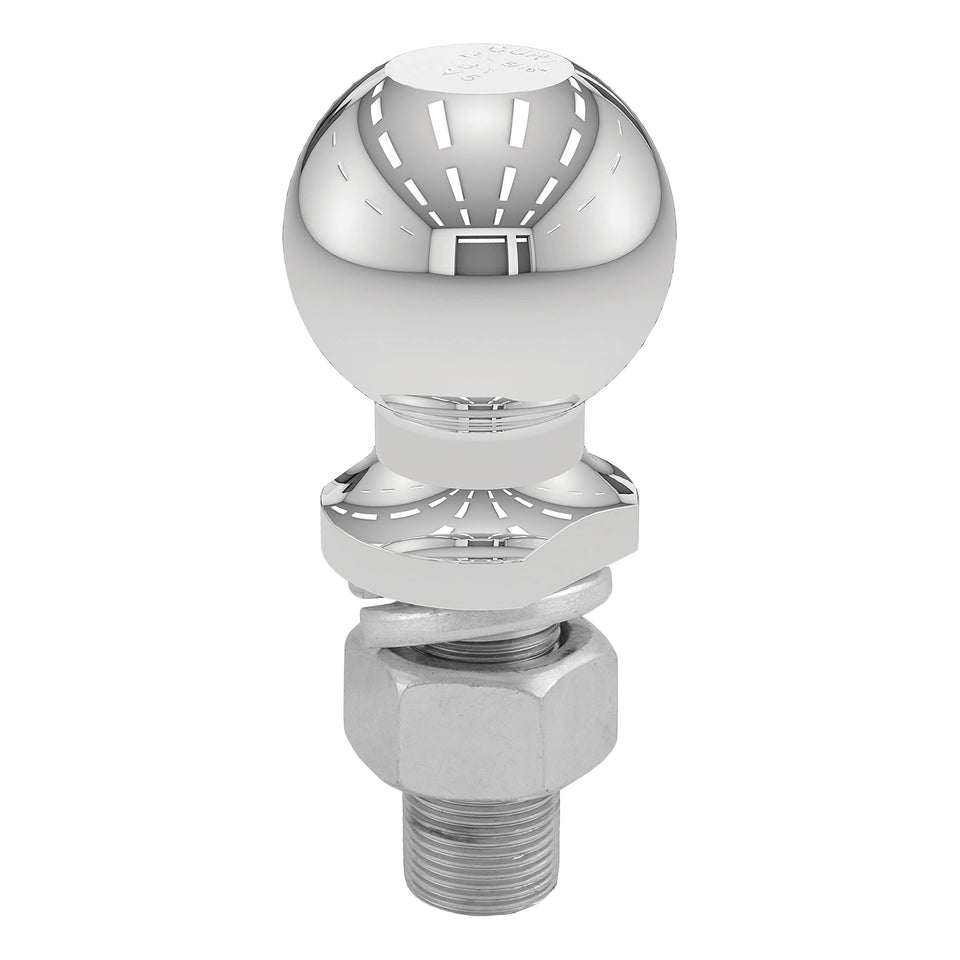 CURT front view showing ball and hardware; durable connection benefit