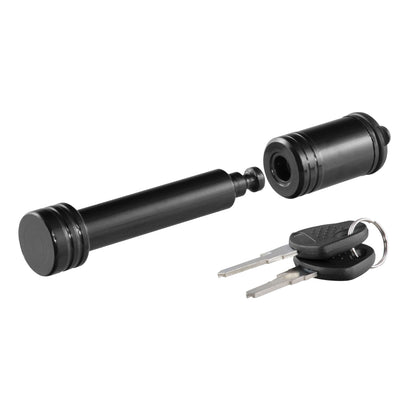 CURT front view of 23518 barbell hitch lock showing secure fit benefit