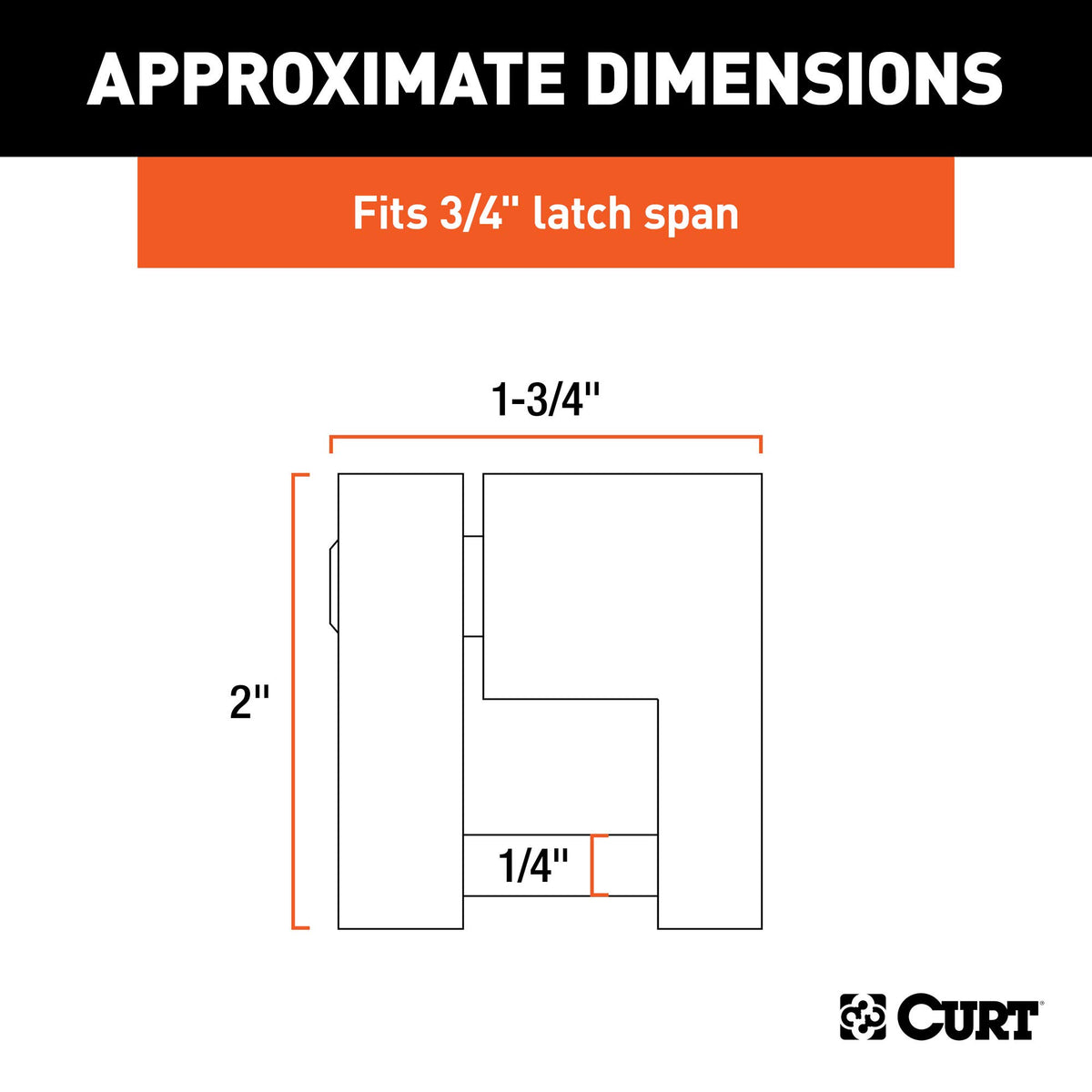CURT 23521 close-up of 1/4-inch pin providing corrosion resistance benefit