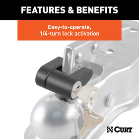 CURT 23521 with two keys for backup access and convenient key management benefit