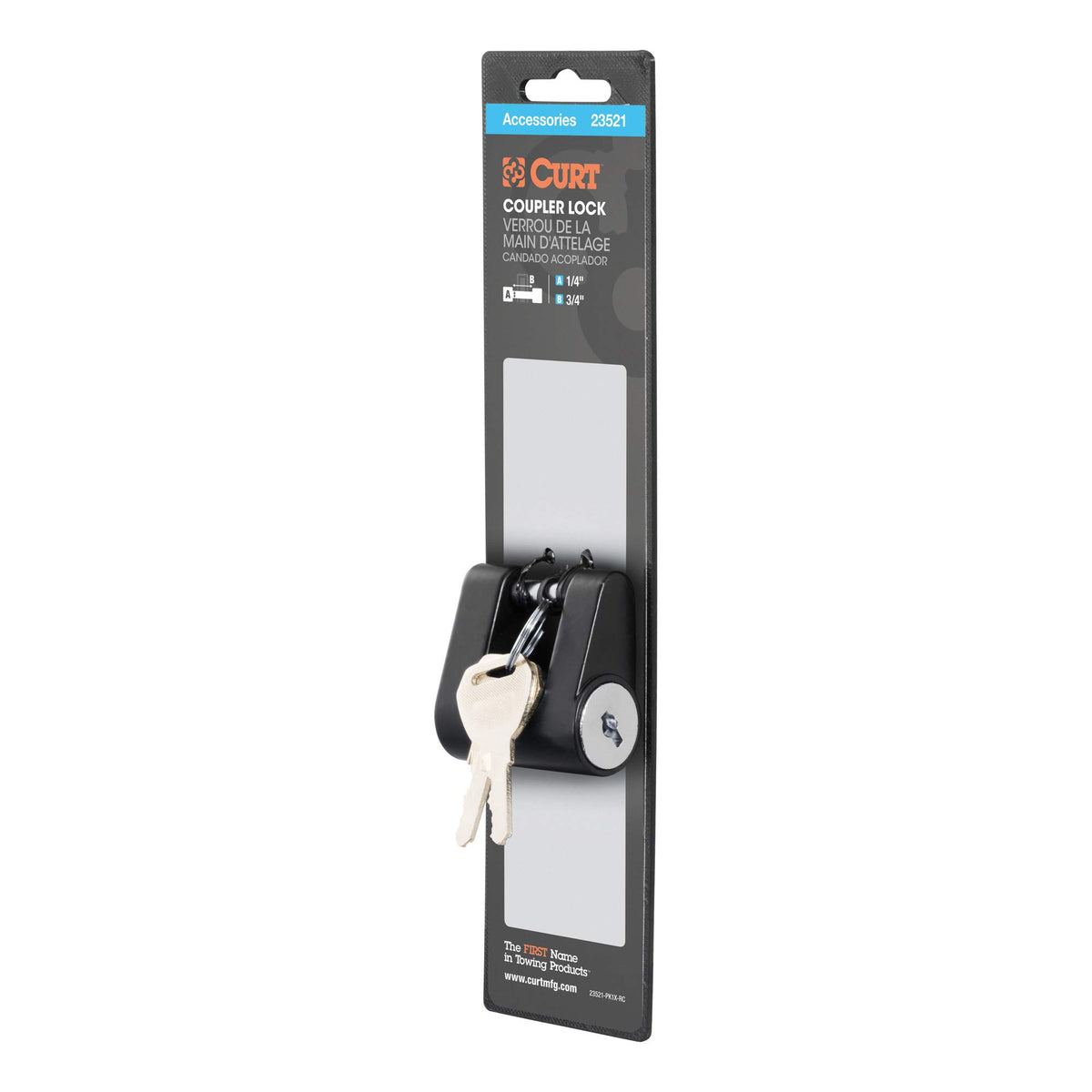 CURT 23521 painted black finish close-up showing weather resistance benefit