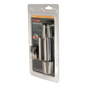 CURT 23580 close-up of locking mechanism and watertight dust cap for corrosion protection