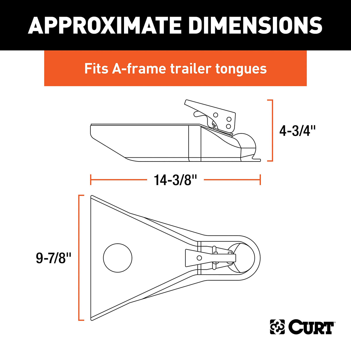 CURT 25210 close-up of Posi-Lock latch highlighting easy adjustment