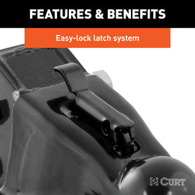 CURT coupler powder-coat texture close detail protecting against corrosion