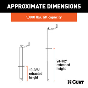 CURT 28250 close-up of threaded screw showing durable construction