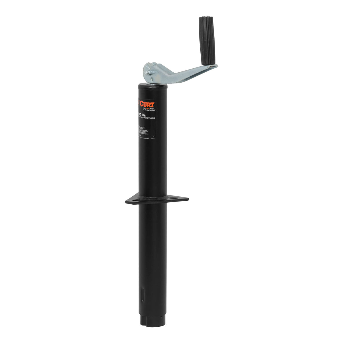 CURT 28250 front view mounted on A-frame showing solid support
