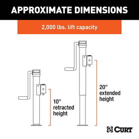 CURT 28321 close-up of raw steel weld pipe bracket with 9/16" hole for secure mounting