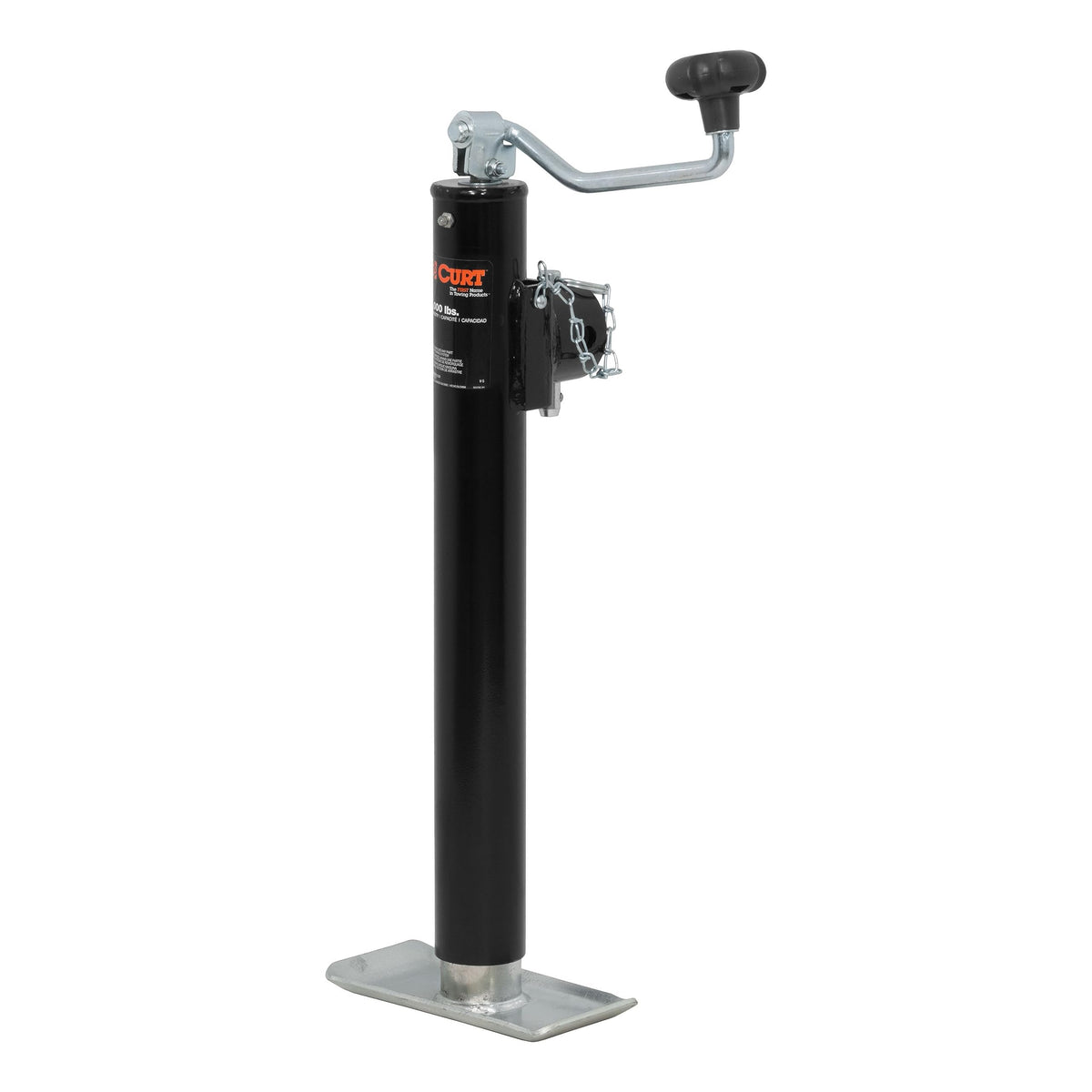 CURT 28356 front profile showing robust jack and benefits of sturdy support