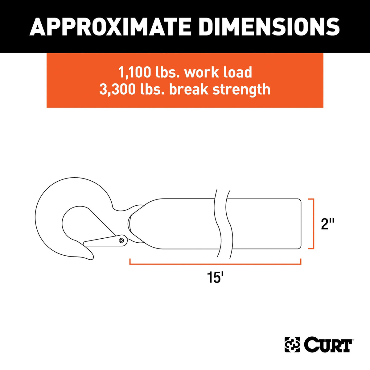 CURT 29450 close-up nylon webbing texture for abrasion resistance