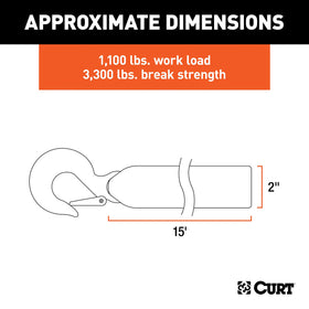 CURT 29450 close-up nylon webbing texture for abrasion resistance