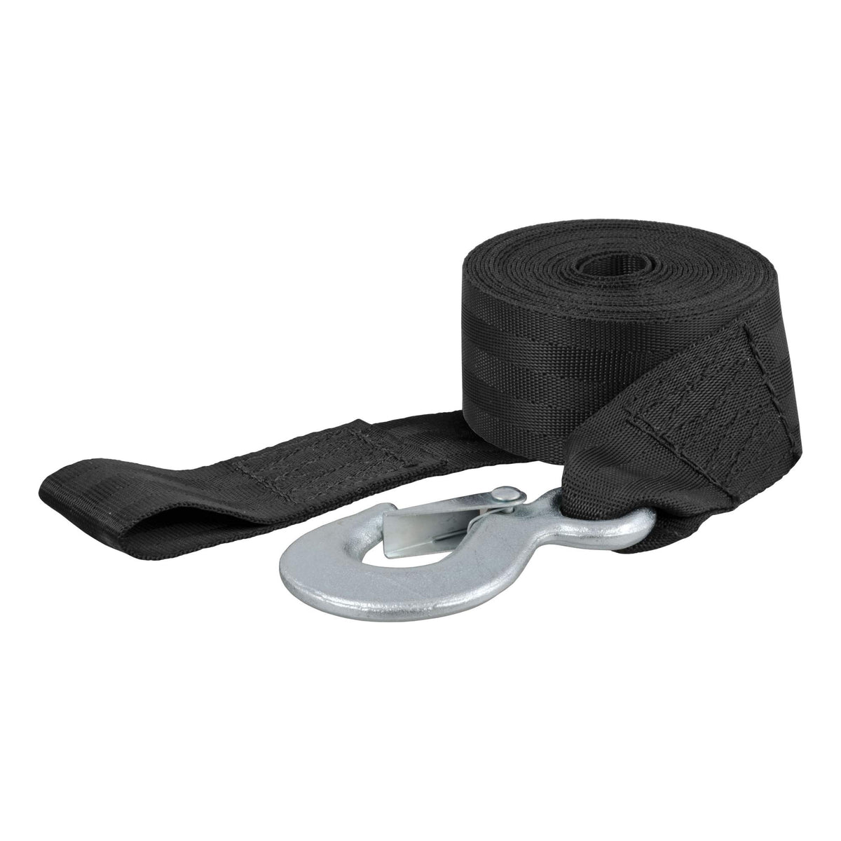 CURT 29450 front view showing strap and zinc hook for reliable towing